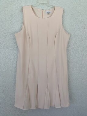 Calvin Klein Soft Blush Sleeveless Sheath Dress size 20W